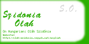 szidonia olah business card
